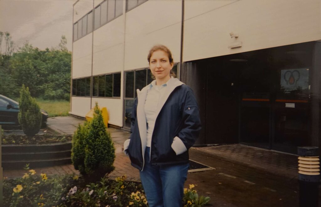 Sanaz Sherkat standing in front of Serologicals LTd